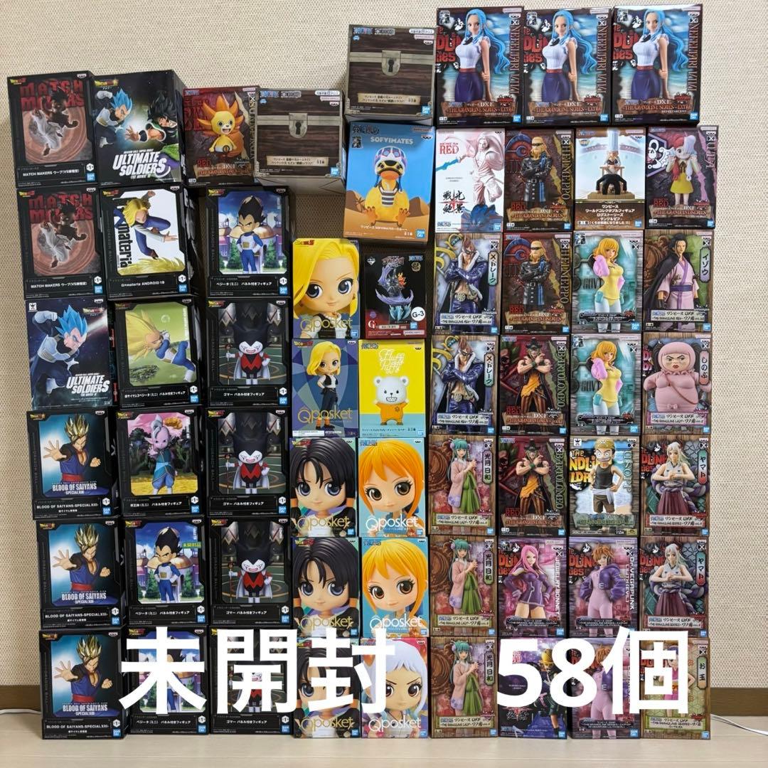 ワンピース　ドラゴンボール　フィギュア　まとめ売り　58個 ドラゴンボール×ワンピース 夢のフュージョンフィギュア 10個セット