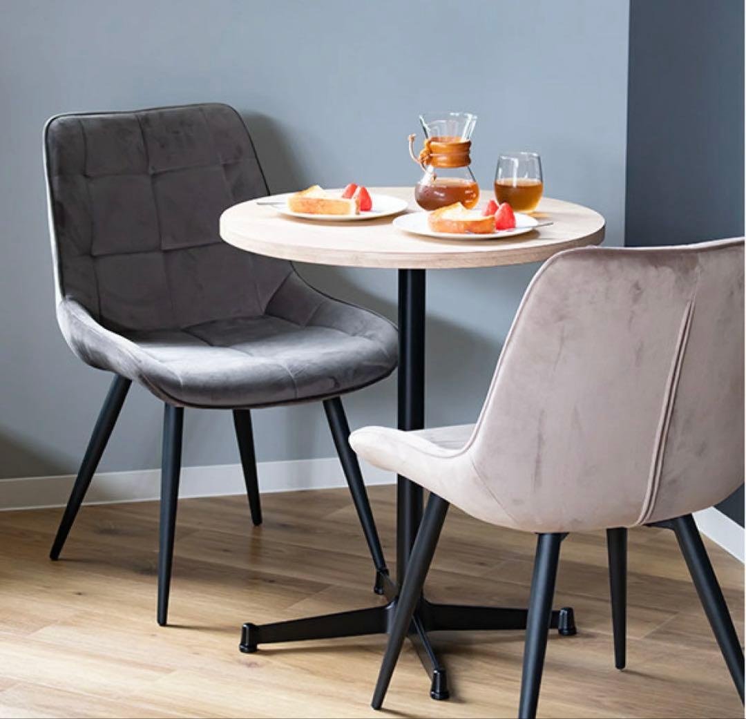 【新品】ベロア生地 スタイリッシュなダイニングチェア 1脚 シンプル モダン 軽 ユアサプライムス.com｜チェア 1脚 椅子 ベロア風 ゴールドの脚