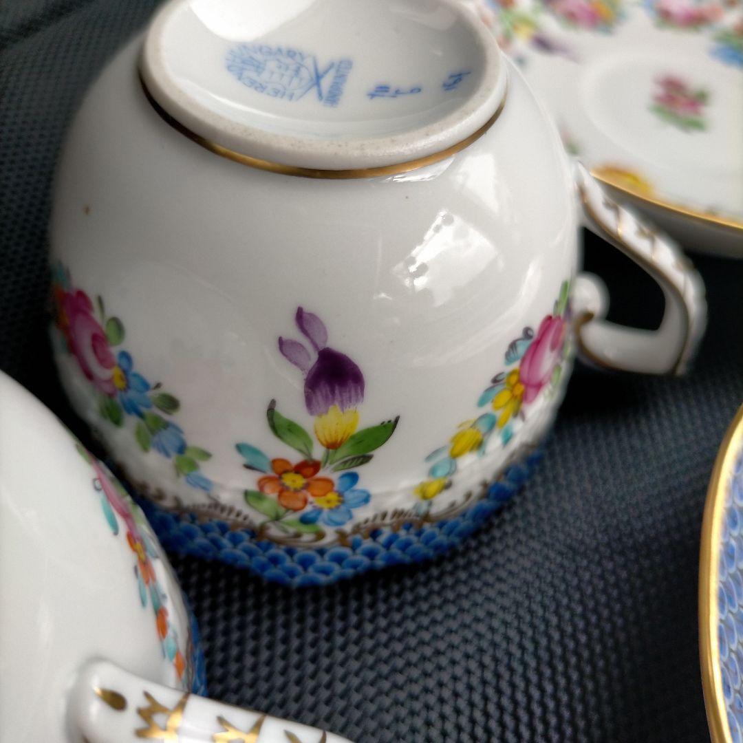 HEREND リヒテンシュタインブーケ ブルースケール カップ＆ソーサー