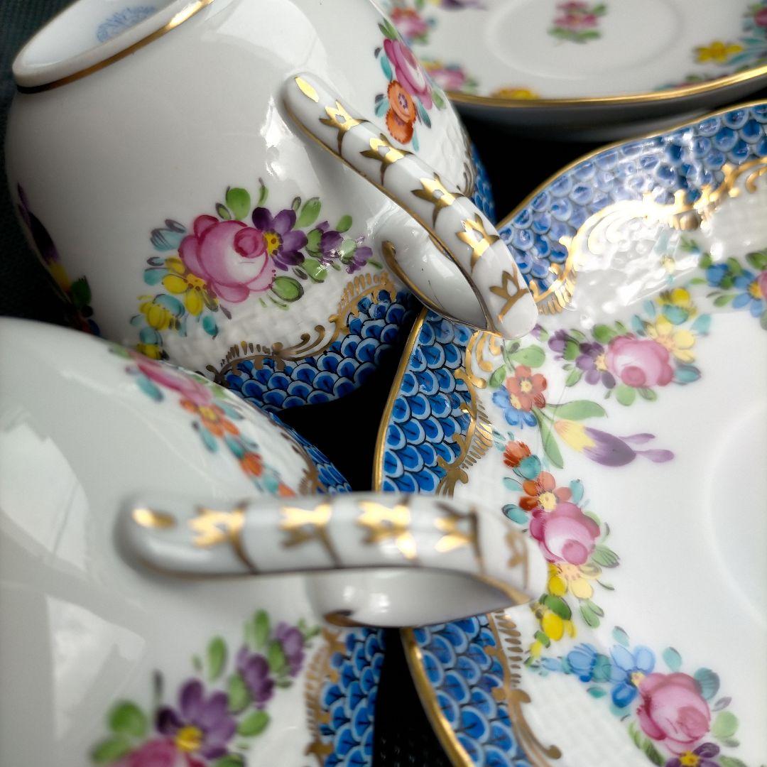 HEREND リヒテンシュタインブーケ ブルースケール カップ＆ソーサー