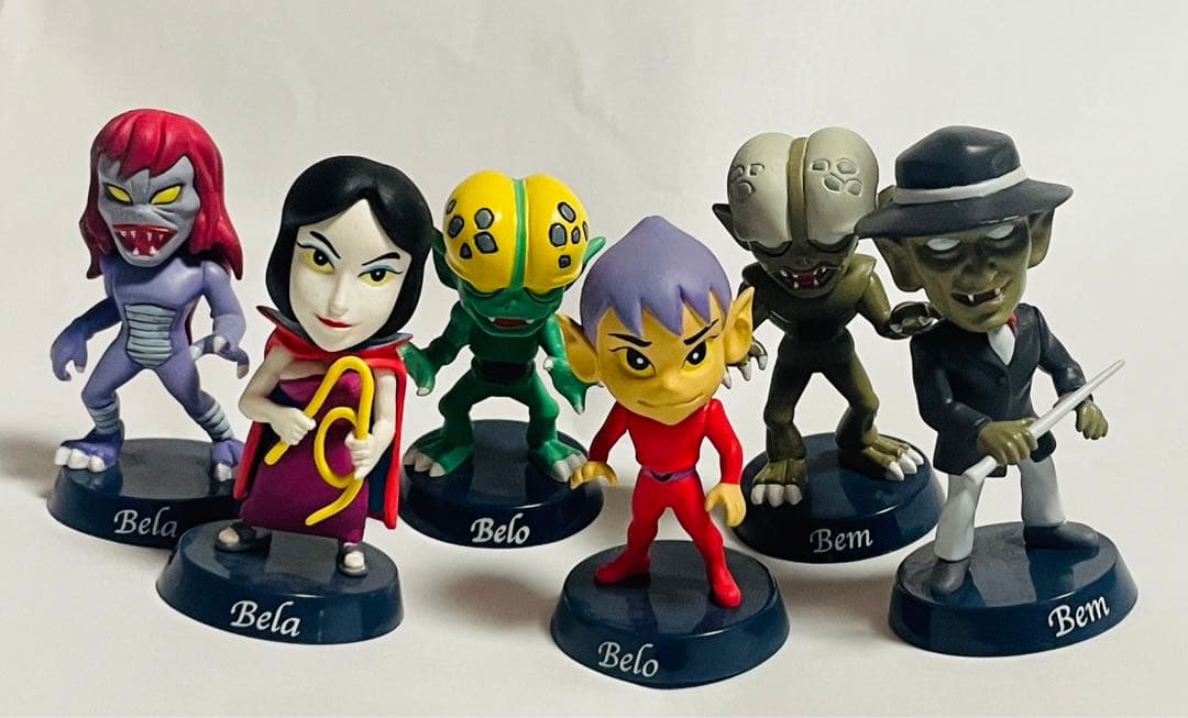 妖怪人間ベム ベラ ベロ 首振りミニ フィギュア6点セット レトロ