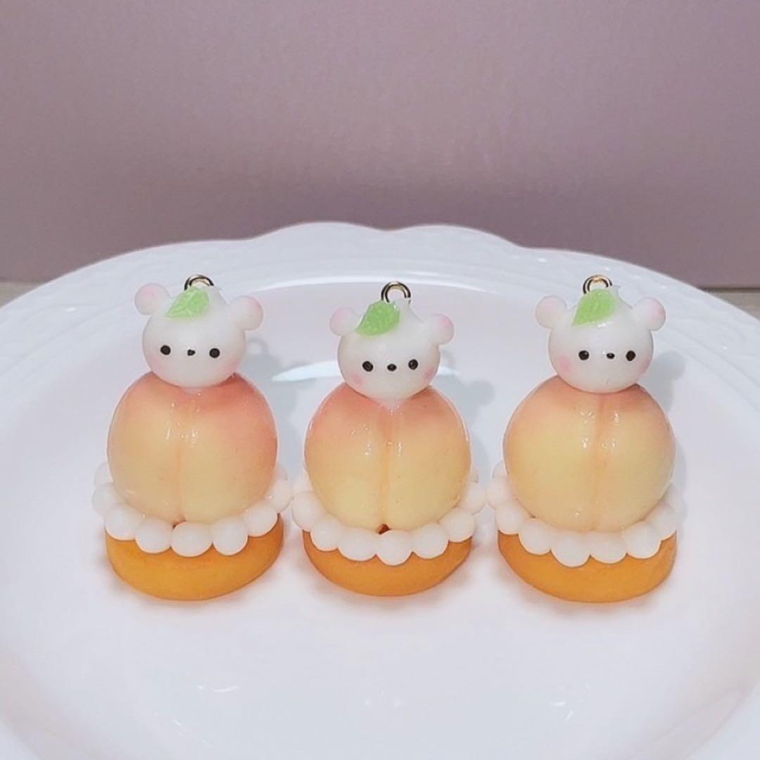 ♡バケットサンドライ麦♡こぐまチャームフェイクフード樹脂粘土