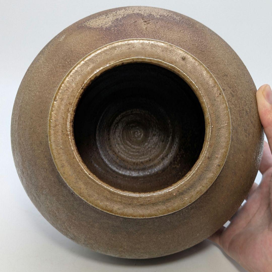 大平誠之助 備前焼 壺 共箱栞 壷 花器 フラワーベース 花入 花生 花瓶