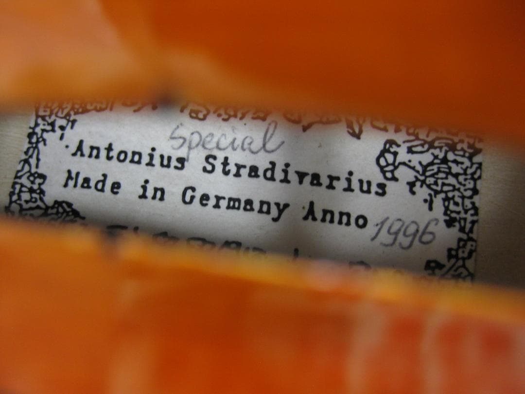 ドイツ製カスタム】 ストラディバリウスラベル バイオリン 4/4 付属品