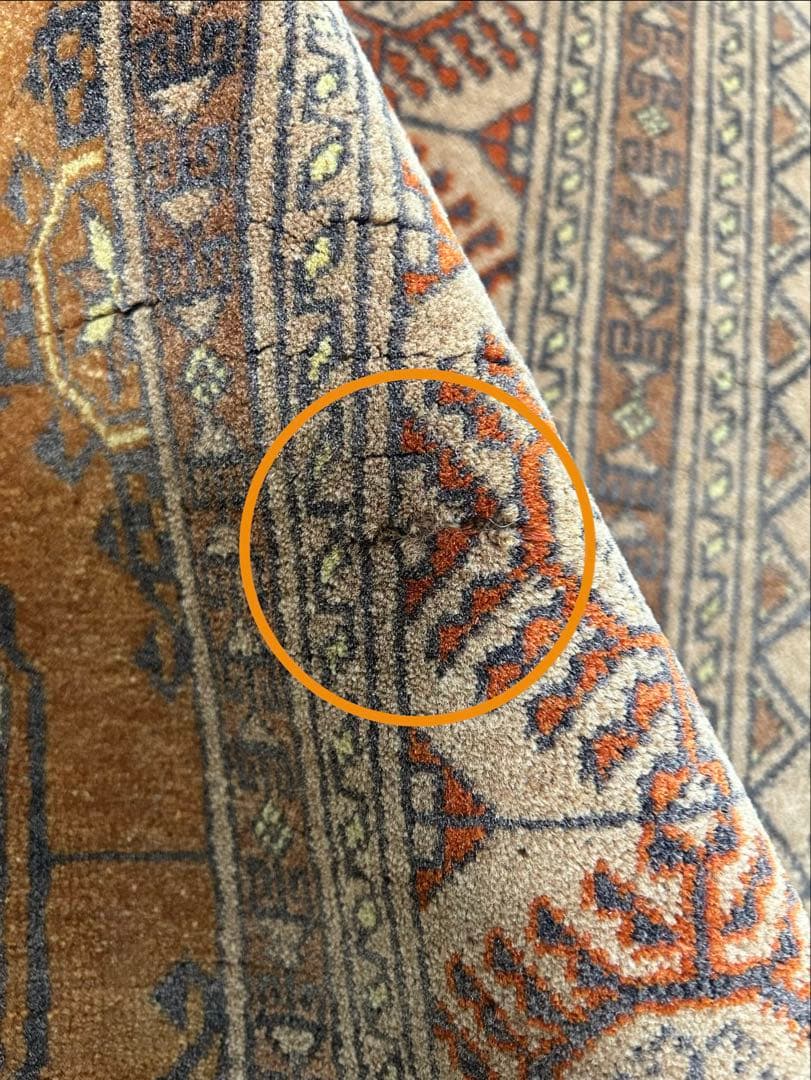 ペルシャ絨毯 トルクメン産 ヴィンテージラグ トライバルラグ 190x114