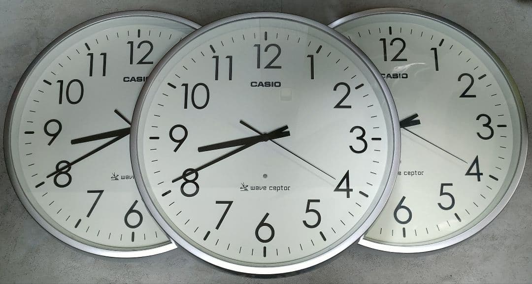 CASIO 掛時計 WAVE CEPTOR 3つセット アナログ電波時計 CASIO（カシオ） 掛け時計 「wave ceptor(ウェーブセプター