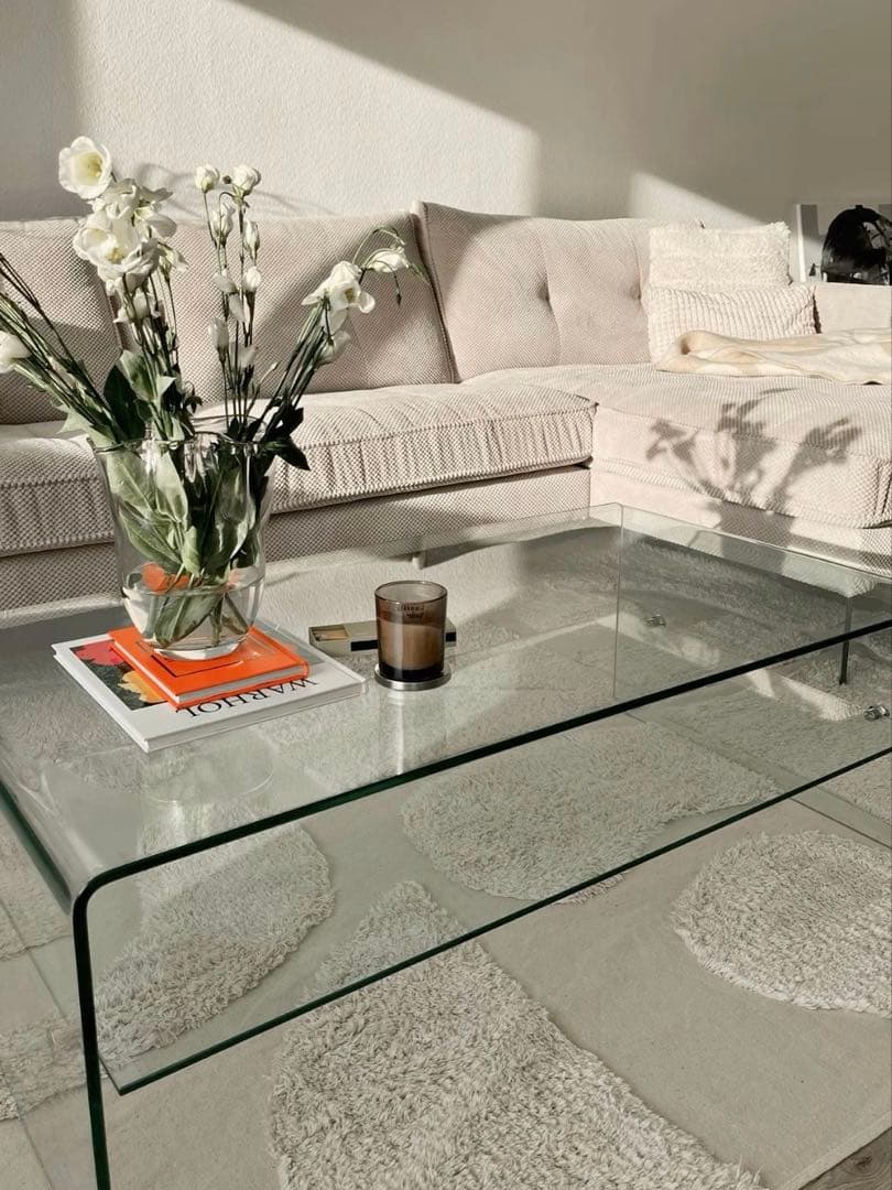 アクリルローテーブル/ガラステーブル/和モダン/ジャパンディ ガラステーブル 楕円 120×60 ローテーブル BT-8663を激安で販売する