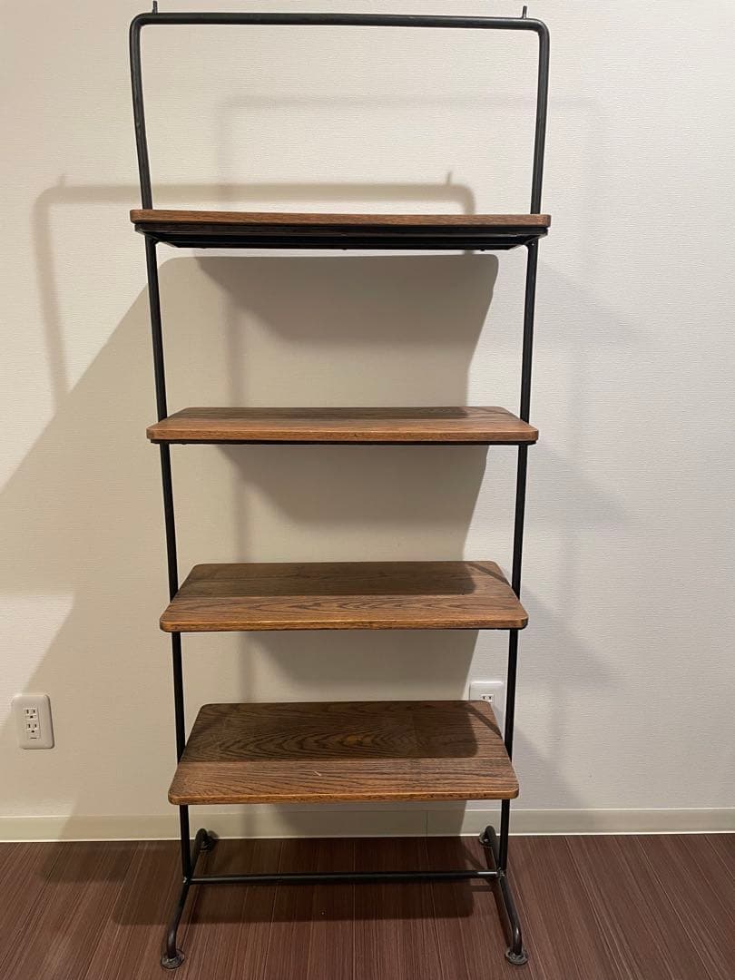 オーク材4段オープンシェルフ ミヤグチ企販 オープンシェルフ 4段 オープンラック 木製 ディスプレイ