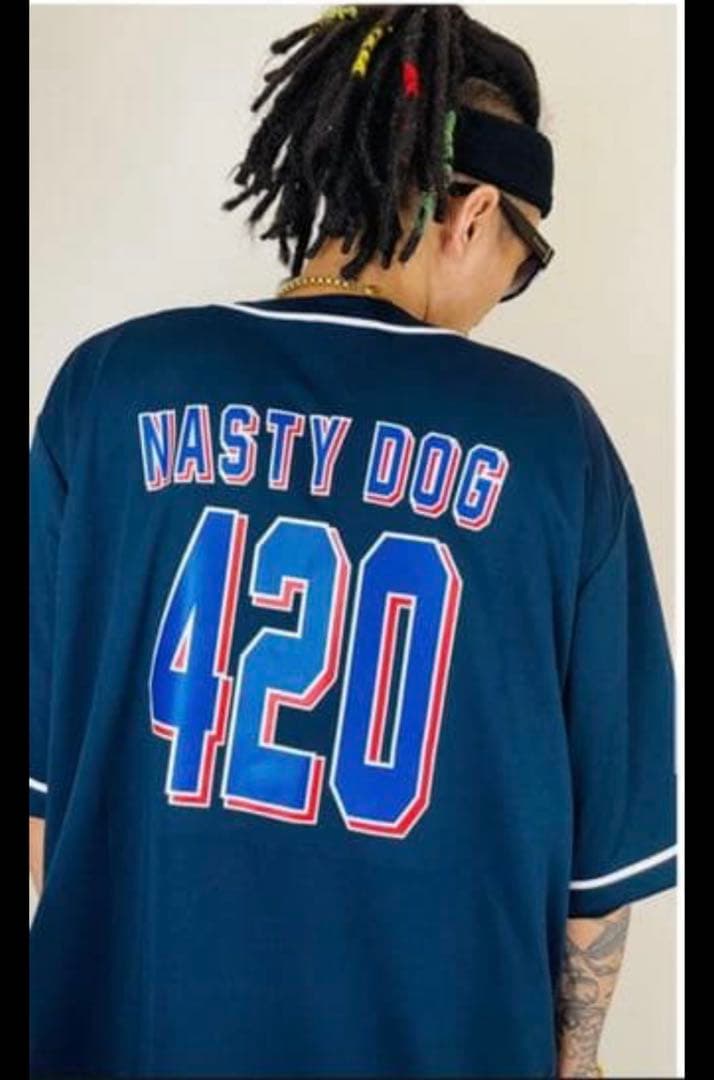 Nasty Dog 420 ベースボールシャツ Lサイズ Nasty dog ナスティードッグ Basket Tee バスケット Tシャツ
