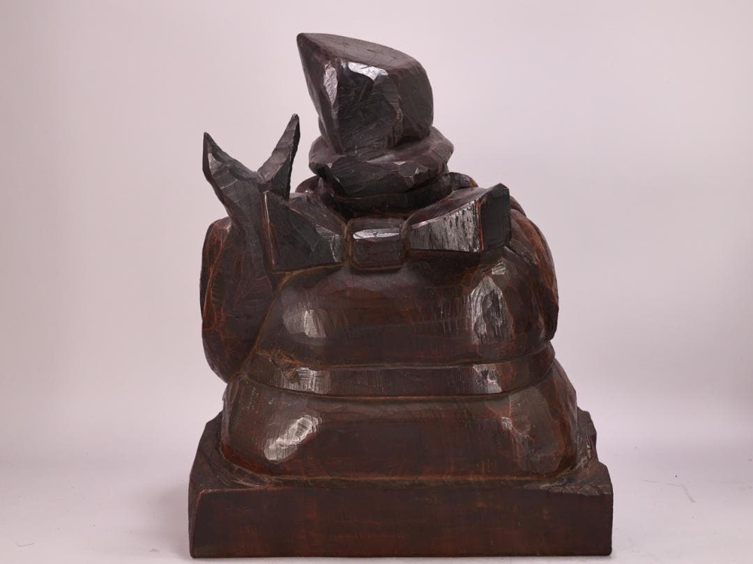 BK201 時代木彫 江戸期 大隅源義縄 作 恵比寿像 大黒像 玉眼 江戸