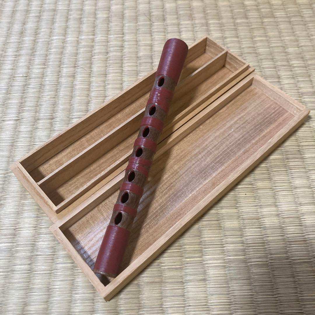 篳篥ひちりき 樹脂製　プラスチック管　すぐ鳴る盧舌ろぜつ付　専用ケース　雅楽⑦ 雅楽 篳篥(ヒチリキ) 樹脂製 ケース+盧舌(リード) 3点セット 黒巻 入門