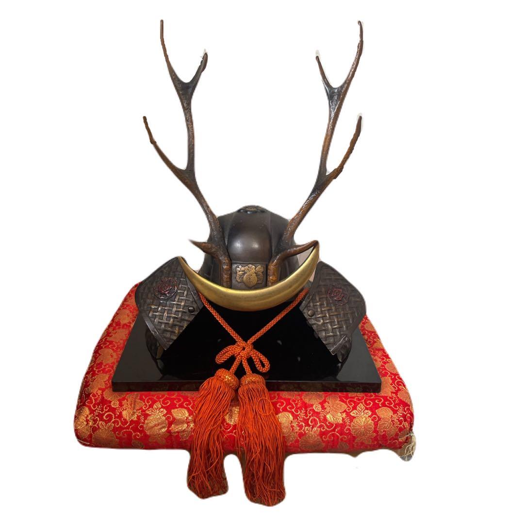 山中鹿之助幸盛 所用❤模鹿角半月の兜 武将 戦国時代 昭和レトロ 即