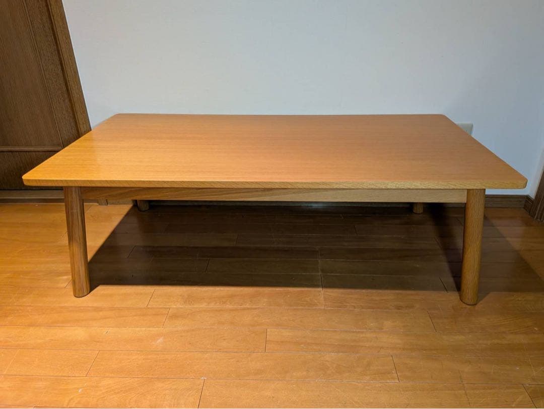 ■送料込■無印良品 MUJI ローテーブル オーク材 木製家具 デスク 120 無印良品(MUJI)の人気のオーク無垢材 ローテーブルです！引出し付