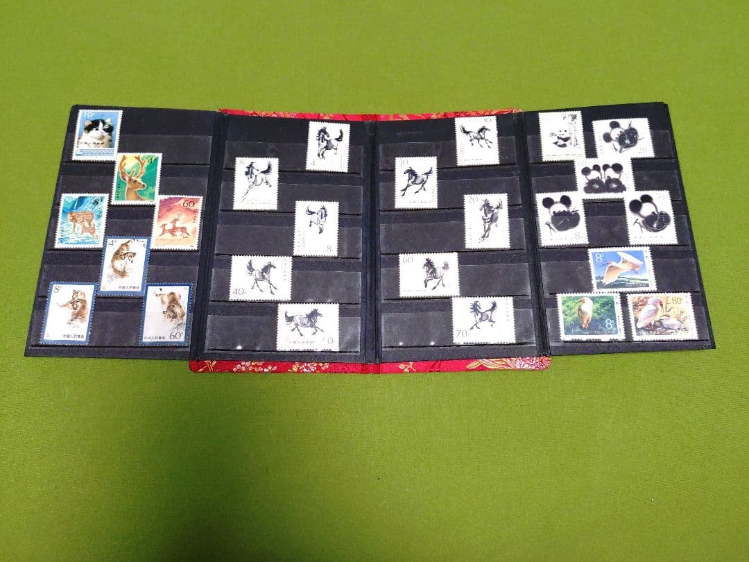 中国切手セット 徐悲鴻（奔馬）バンダ トキ 鹿 猫 虎 25枚 まとめ売り