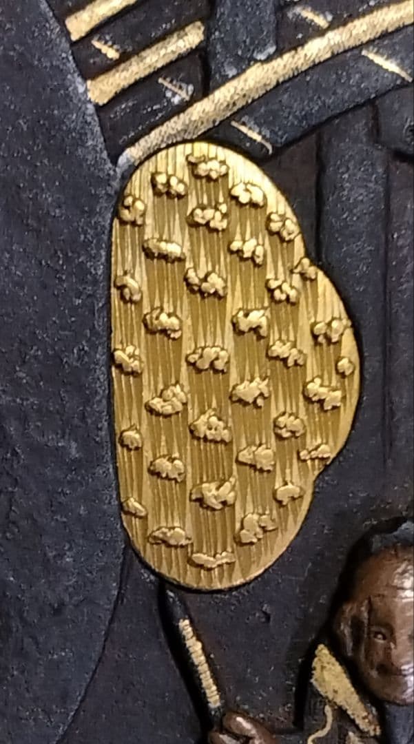 鉄鍔 鐔 (無銘宗典 橋袂賢人図) 江戸時代 金覆輪 金埋金 箱付き - メルカリ