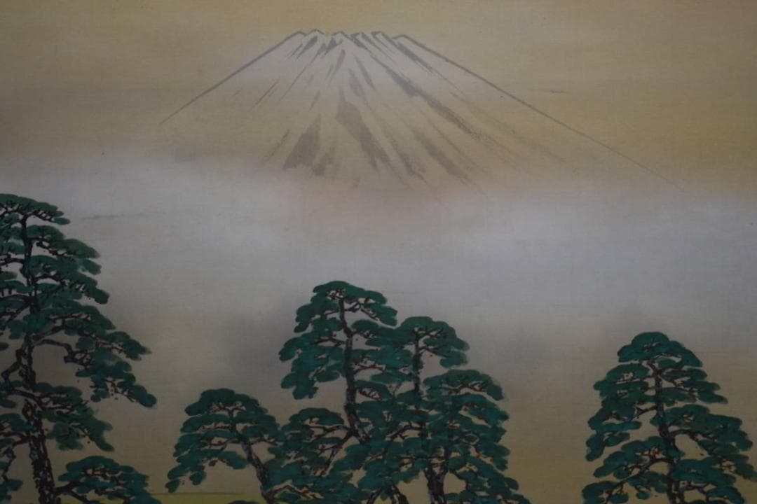 真作/分部五鈴/富士山水図/布袋屋掛軸HG-461 真作/分部五鈴/富士山水図/布袋屋掛軸HG-461 - メルカリ