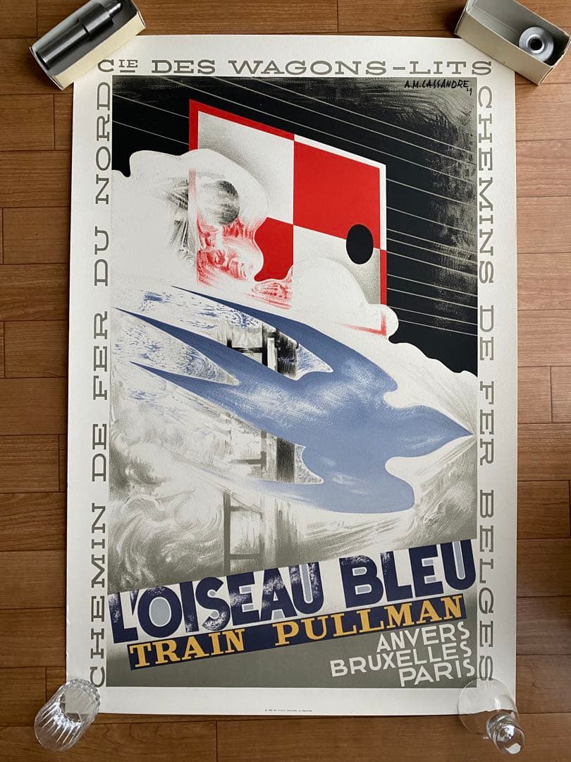 送料無料】カッサンドル ポスター ワゴン・リッツ（ロワゾー・ブルー