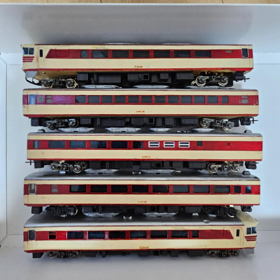 HOゲージ 小高模型 ペーパー製 キハ82系 5両編成 完成品 ジャンク車両