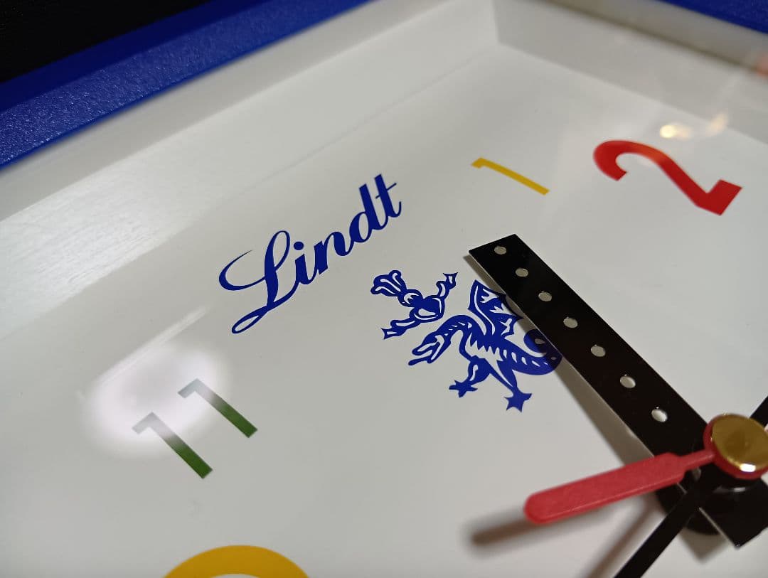 リンツ 非売品 ノベルティ ブルー ポストモダン ウォールクロック