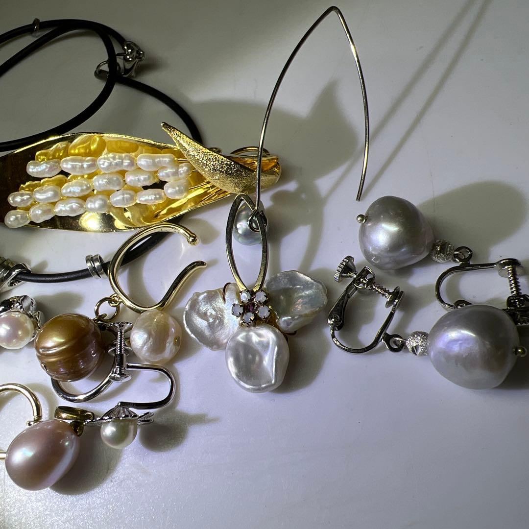 真珠アクセサリー色々 袋込331g 東Y8-0129ア㊱ - メルカリ