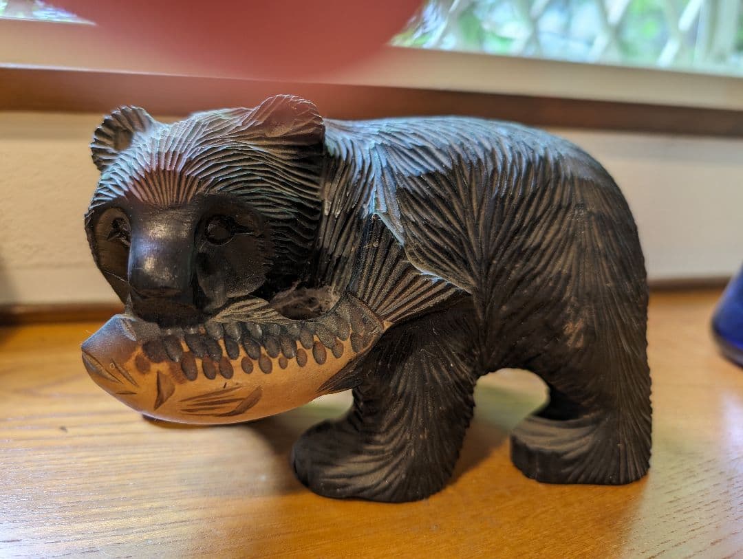 熊 鮭 置物 - メルカリ