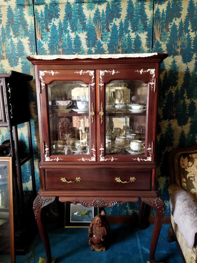 飾り棚、食器棚 山善（YAMAZEN） 食器棚 スリム コンパクト 幅32 奥行29 高さ150cm