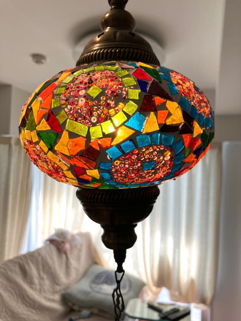 吊り下げ照明（ステンドガラス） ペンダントライト ステンドグラス 引掛けシーリング 1灯 E17 照明器具