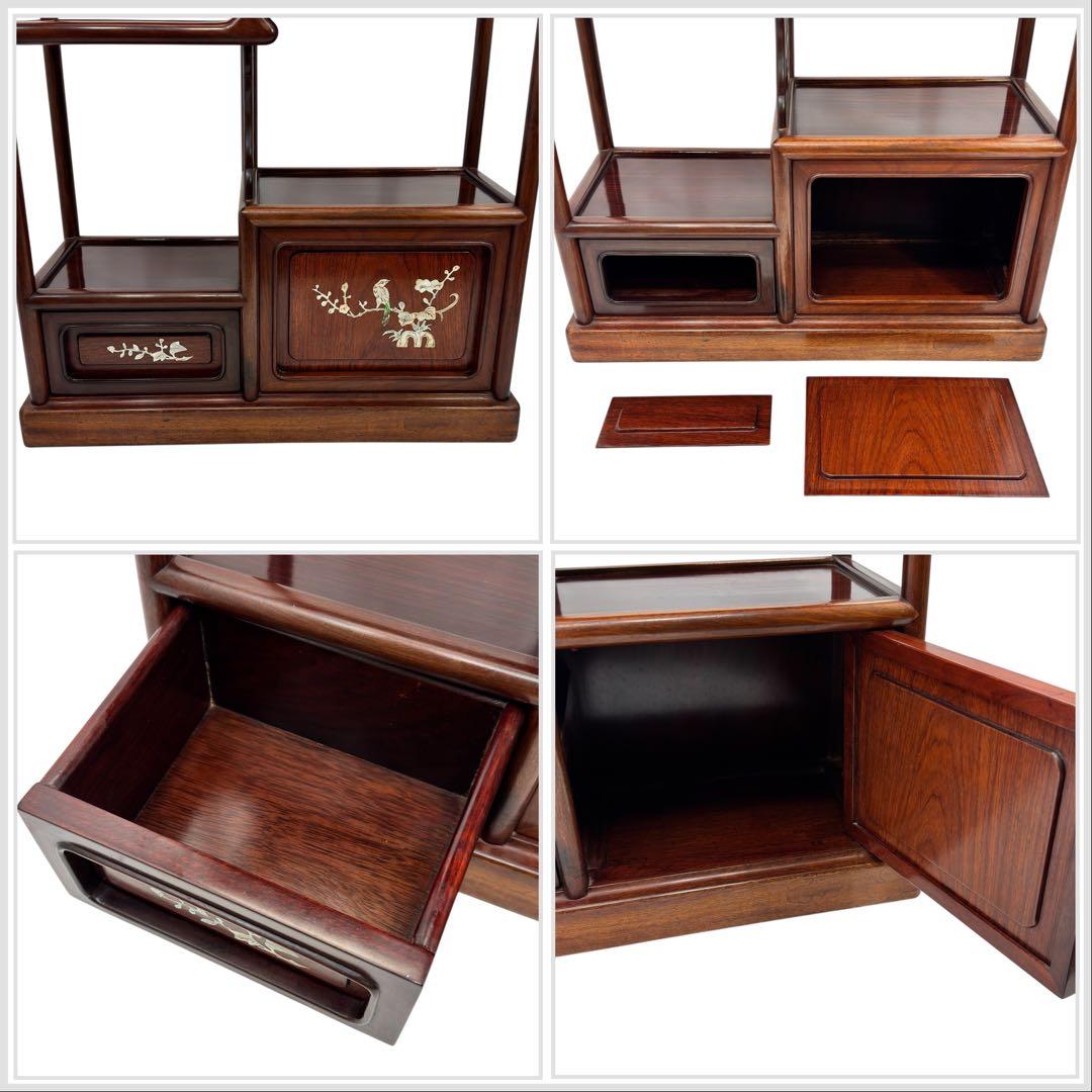 古美術柳 唐物 唐木 螺鈿違い茶棚 煎茶棚 器局