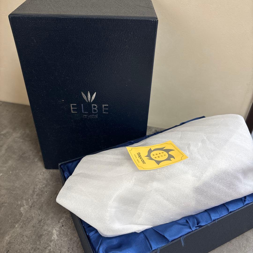 花瓶 ELBE crystal エルベ クリスタル 切子 花瓶 フラワーベース