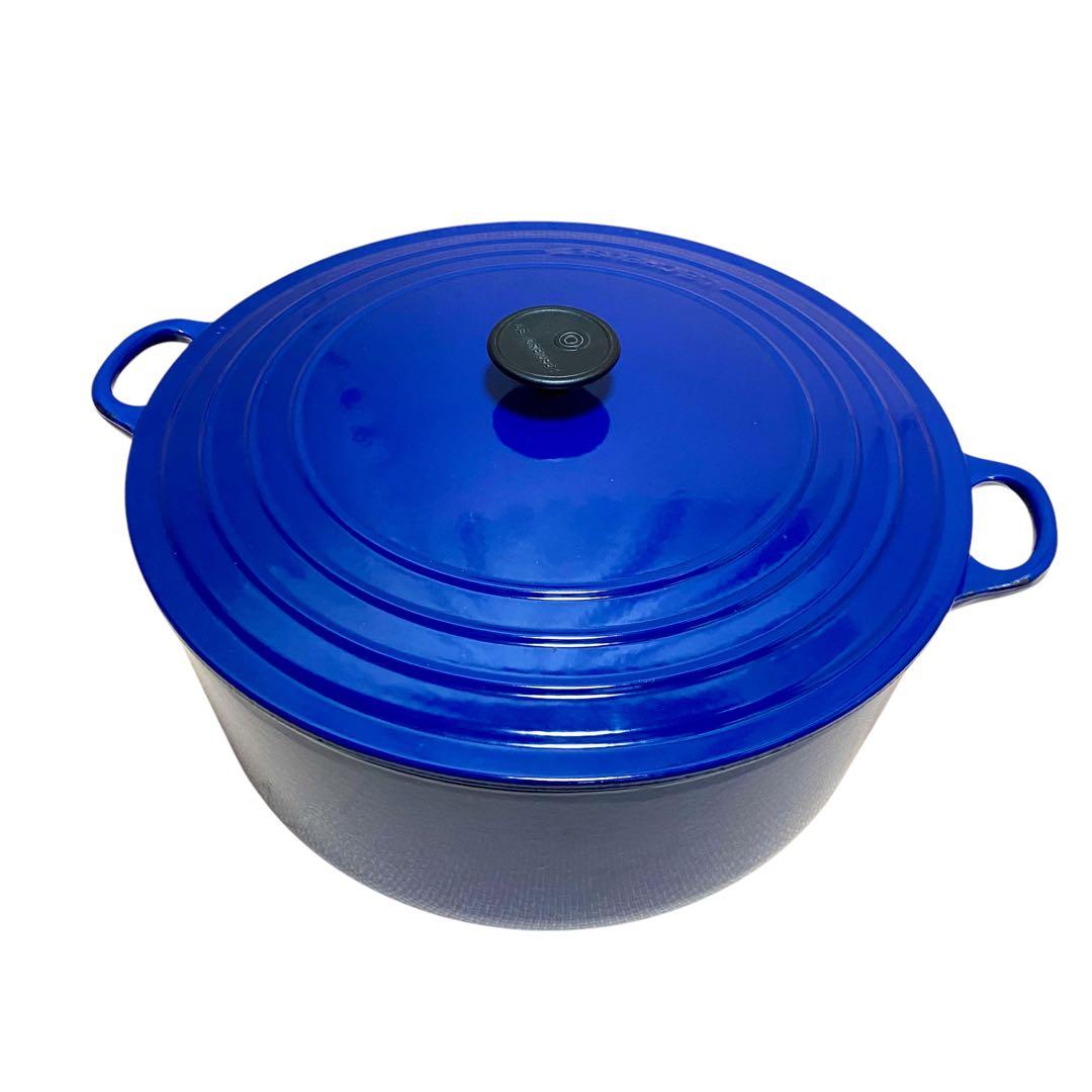 中古 レア品 Le Creuset　ル・クルーゼ ココットロンド 34㎝ LE CREUSET(ルクルーゼ）シグニチャー ココット・ロンド 14cm オレンジ