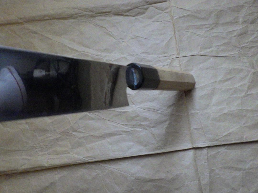 本焼☆不動國行作・河豚引き包丁/水牛八角柄☆昭和ビンテージモデル