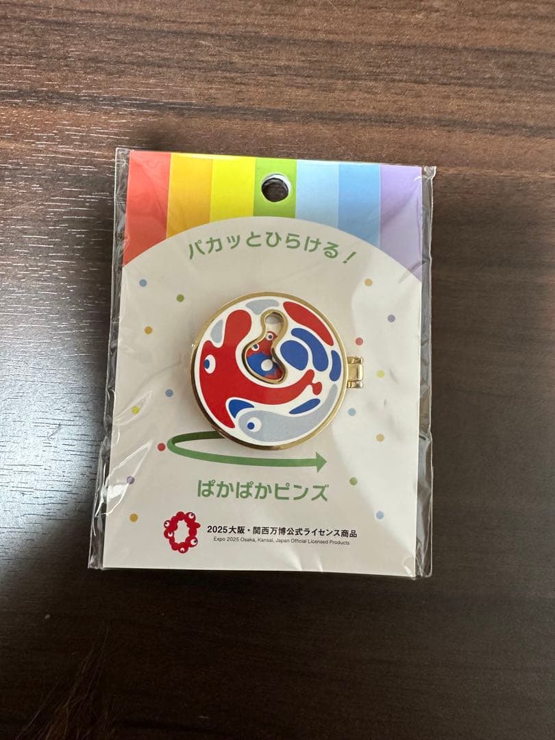 ぱかぱかピンズ 開閉ギミックピンズ ラウンド ミャクミャク ピンバッチ