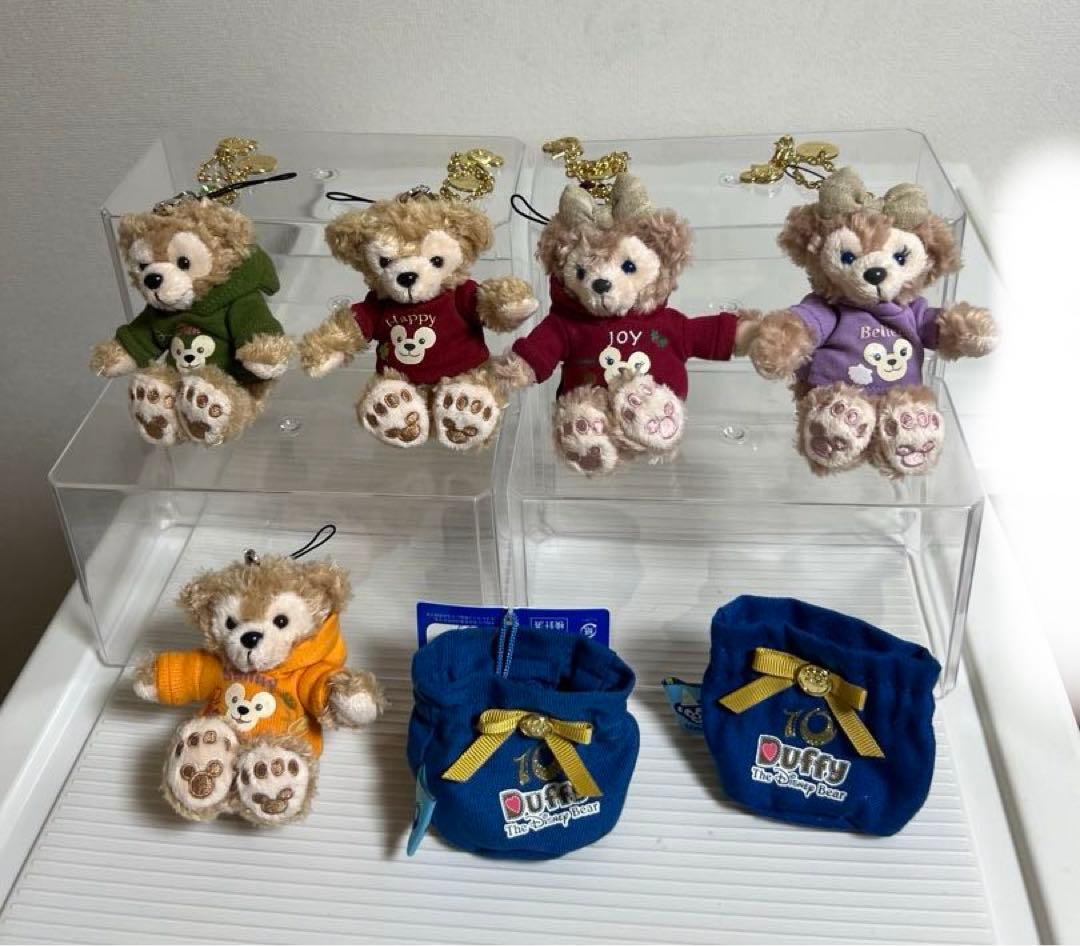 ディズニー、ダッフィー、シェリーメイぬいぐるみバッチ、10周年ストラップチェーン シェリーメイ ジャーニー・ウィズ ダッフィー 誕生10周年 ディズニー