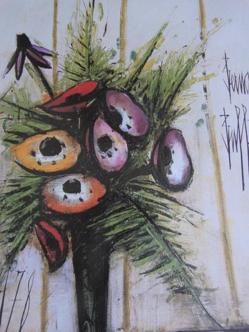 ベルナール・ビュッフェ、【Anemones】、希少な額装用画集より - メルカリ