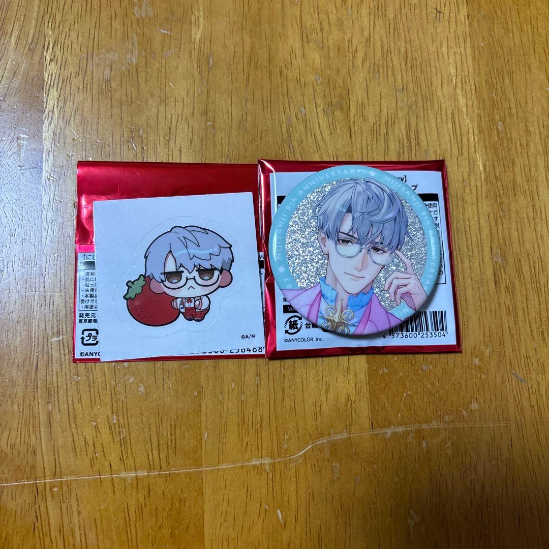 にじさんじ8周年 一橋綾人 缶バッチ、ランダムステッカーセット - メルカリ