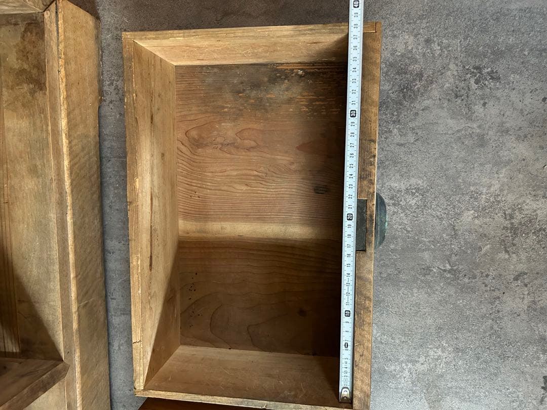 アンティーク栗の木本棚オープンラック飾り棚 古家具店舗什器