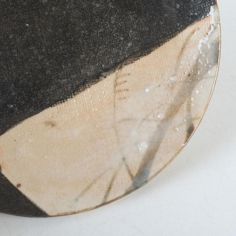 和食器 織部焼 竹里庵 葵窯 加藤春二作 草文皿 十客 共箱 V 9735