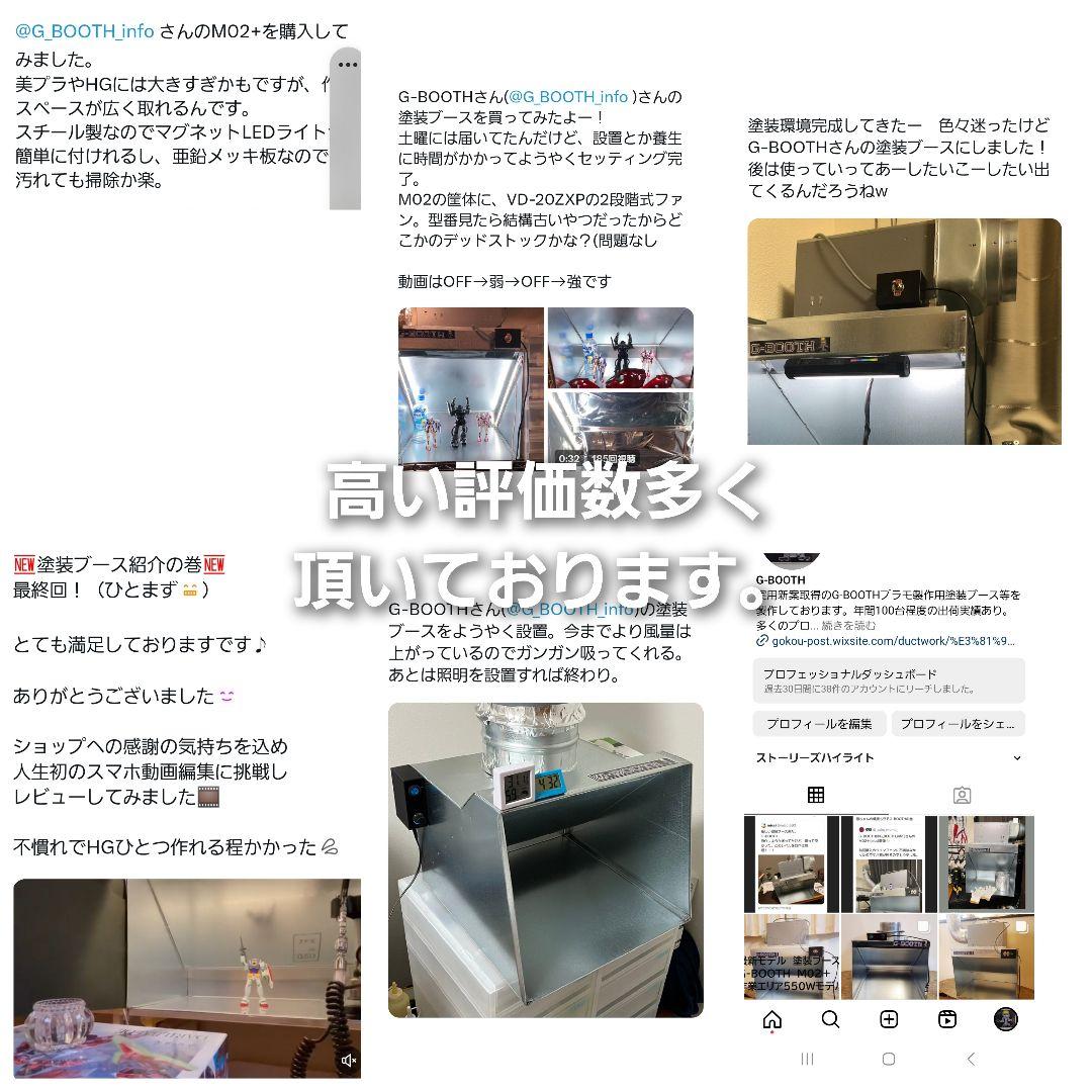 塗装ブースG-BOOTH M450 350m3/h ProSpace変更可モデル