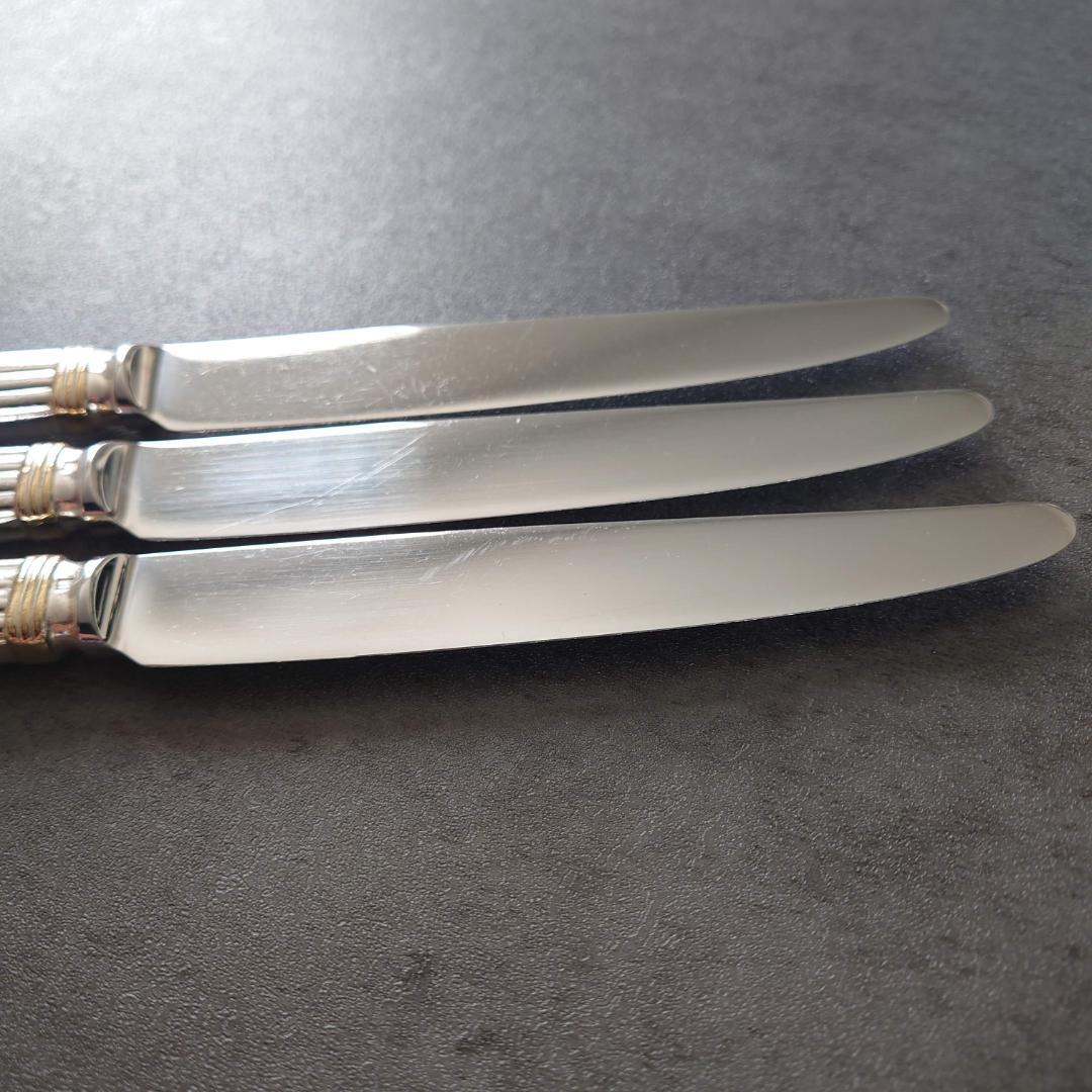 格安 希少 クリストフル アリアゴールドリング テーブルナイフ 3点