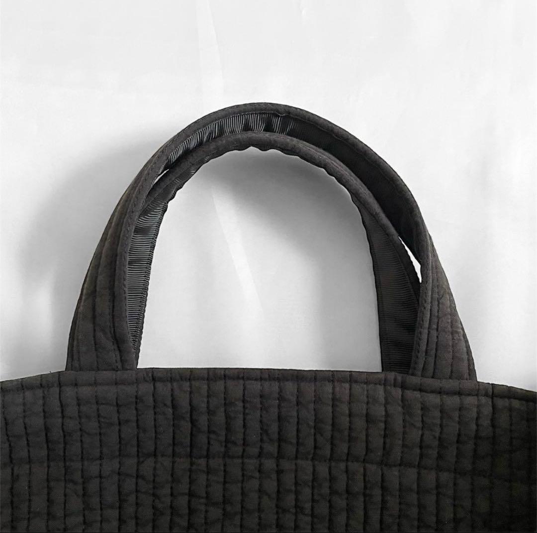 新作♡ヌビバッグ フリルギャザー ブラック パール 底板マグネット付き