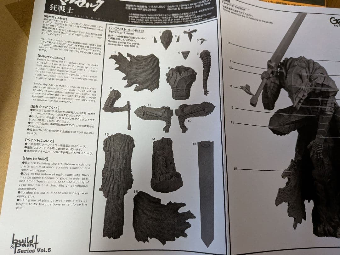 ベルセルク 1/8 狂戦士 ガレージキット HEAD LONG Gecco - メルカリ