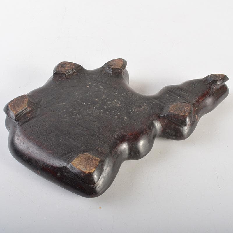 中国 鑑賞石 太湖石 霊壁石 置物 唐木台付 V R7487