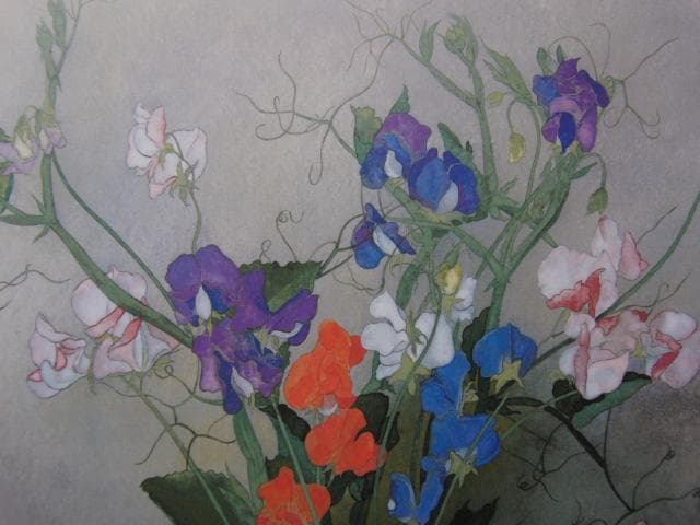 近藤肇、【スイートピー】、希少な額装用画集より、新品額装付