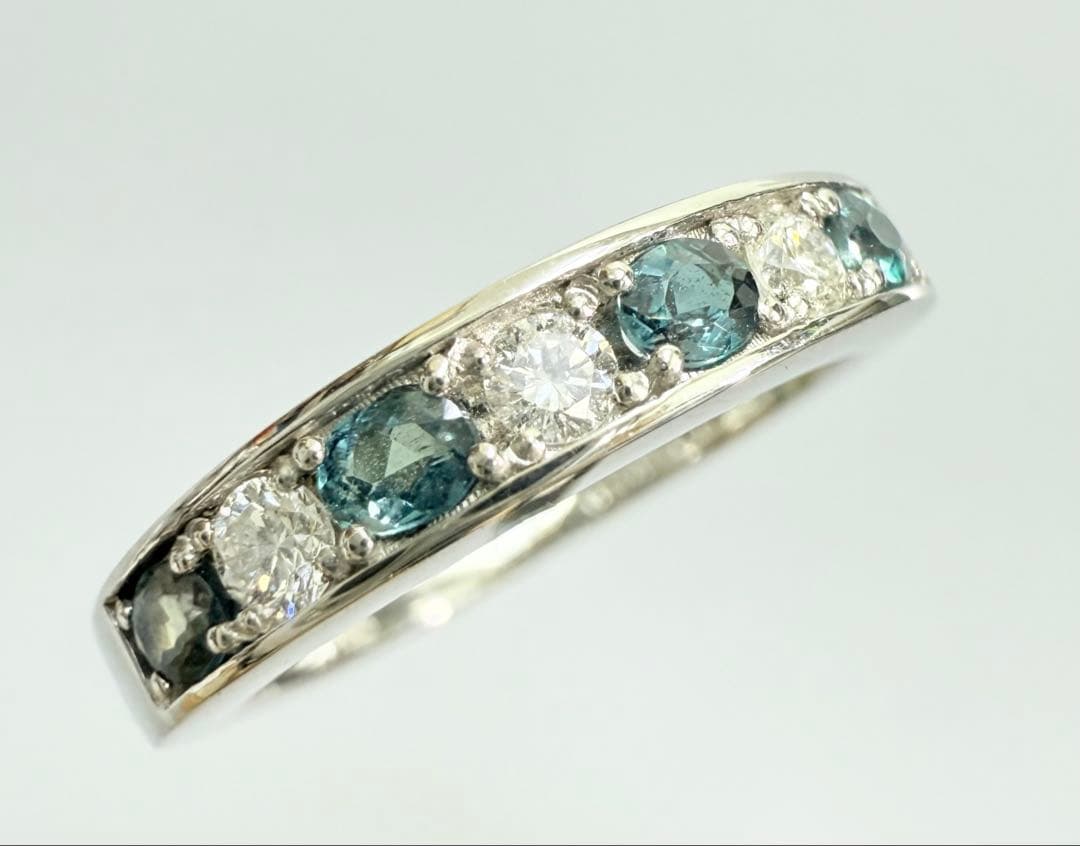 極美品！　アレキサンドライト　0.34ct Pt950 リング（No.8179）