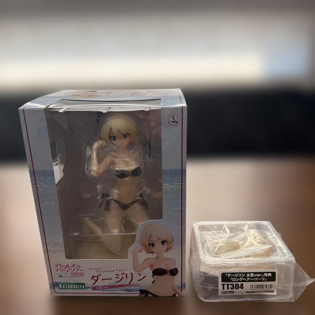 ガールズ&パンツァー　ダージリン　フィギュア 【新品未開封】ロングヘアー付き ダージリン 水着ver.｜コトブキヤショップ限定購入特典『ロングヘアー