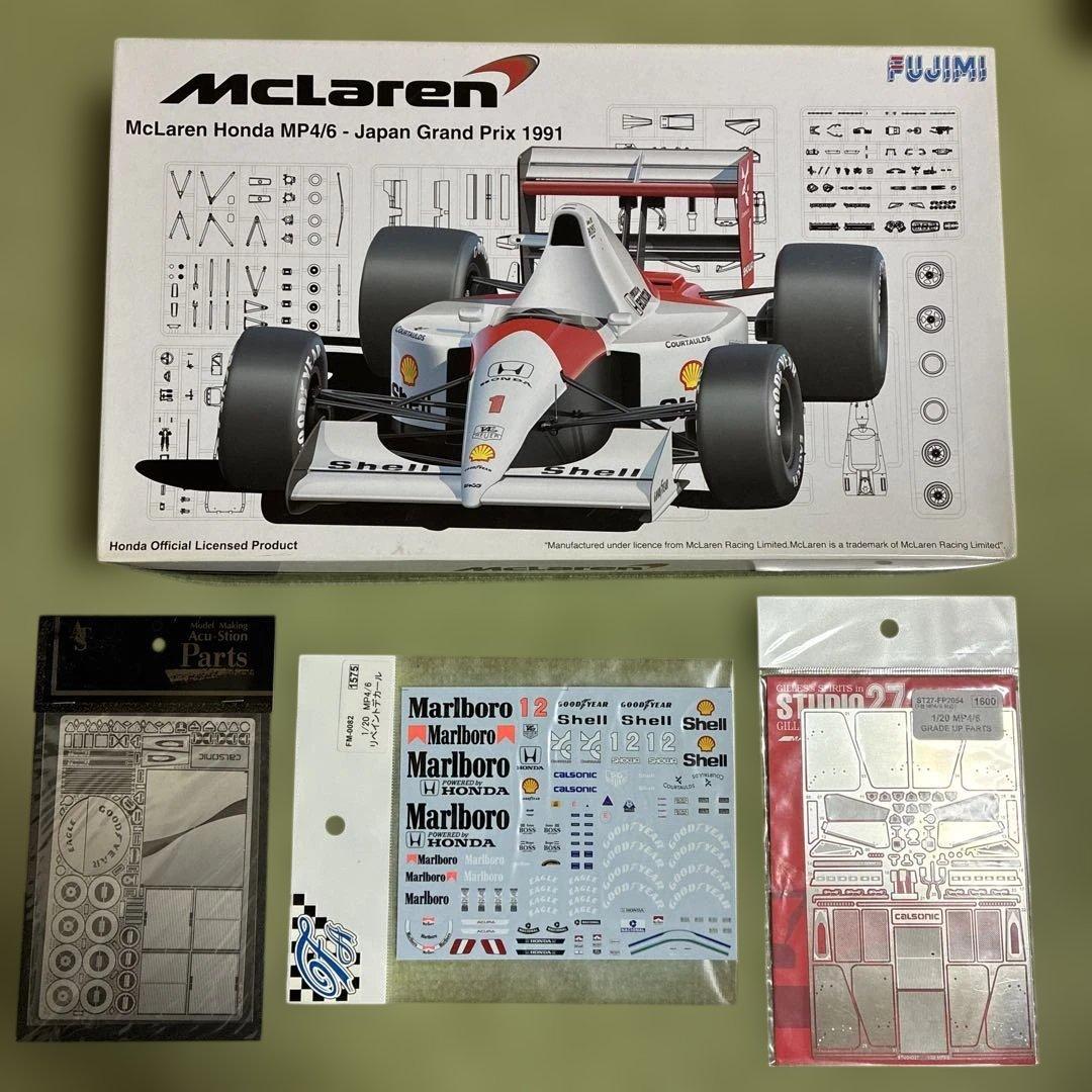 フジミ1/20 マクラーレンMP4/6 スケルトン日本GPデカールエッチング2種