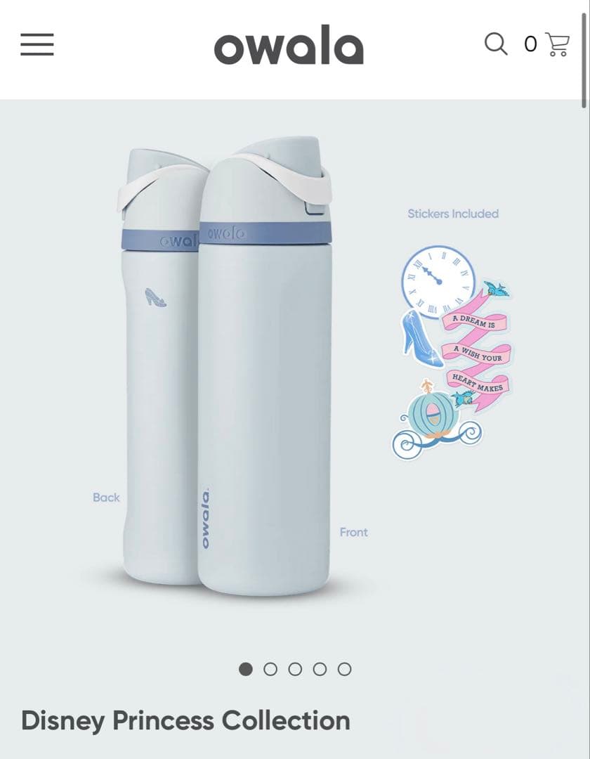 日本未入荷owala Cinderella オワラ　ディズニー　シンデレラ Track Owala Disney Princess Collection - Cinderella - 24oz - Free Sip