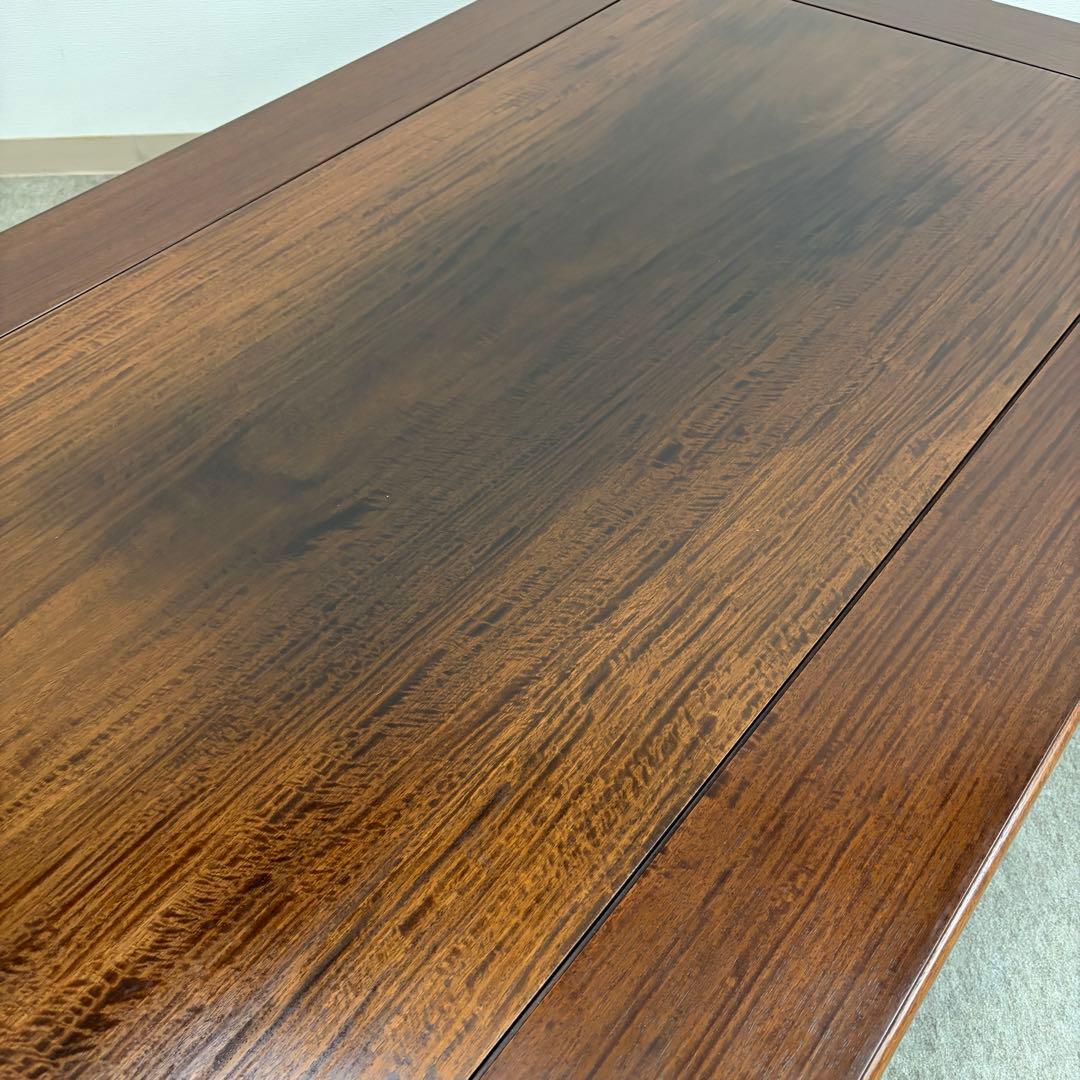 大阪唐木指物【中澤唐木】花梨五尺座卓 菊彫 漆塗生地 - メルカリ