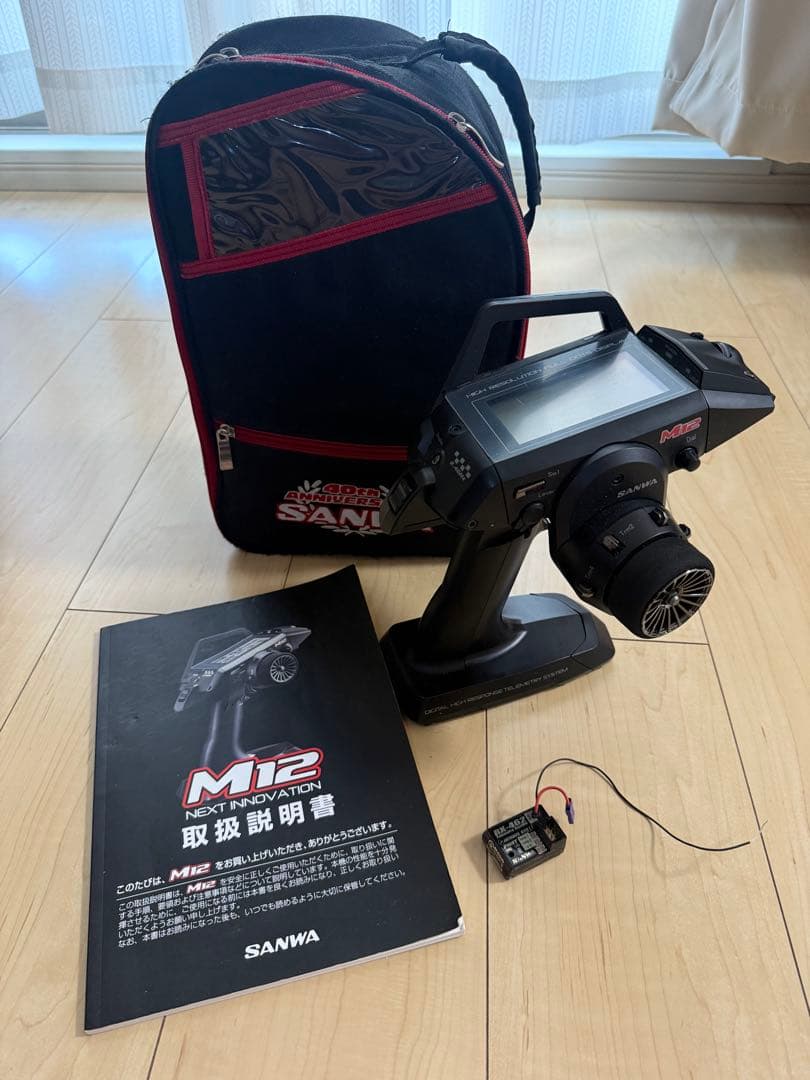 SANWA M12 送信機 受信機　取扱説明書、 リポ、プロポバック、付き Yahoo!オークション -「サンワ m12 プロポ」の落札相場・落札価格