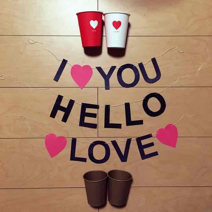 マタニティフォト 糸電話